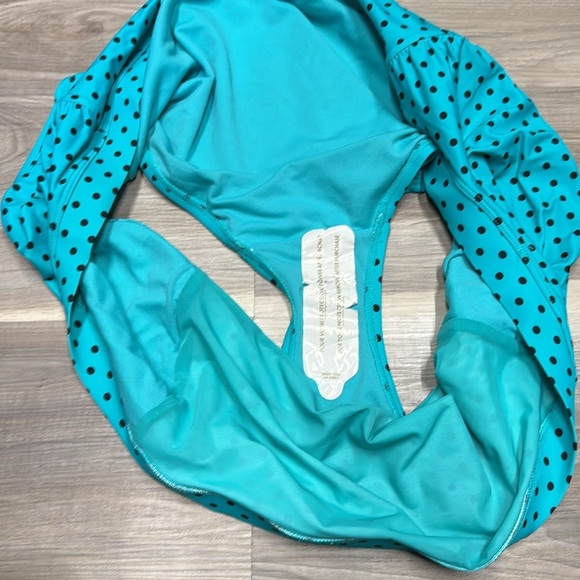 🏁 In Every Story Turquoise Polka Dot bathing suit bottoms size 5X NEW - Picture 4 of 7